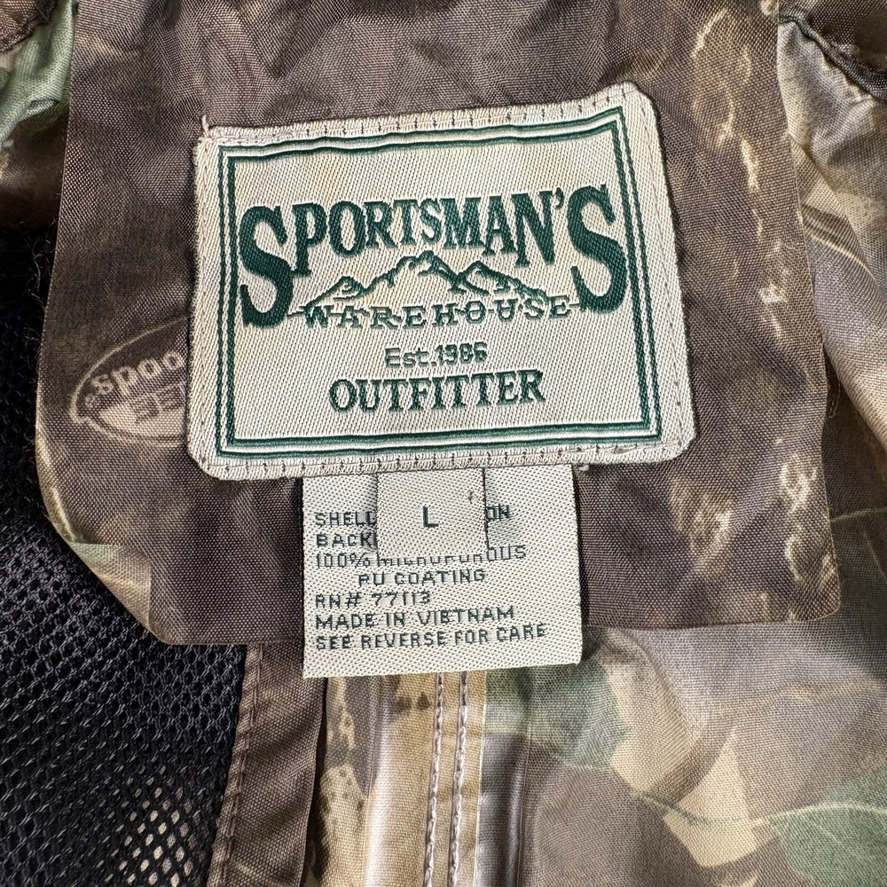 Realtree-Style Camo Hunting Outfit — Quarter-Zip Pullover + Pants, Men's Size L - Picture 11 of 12